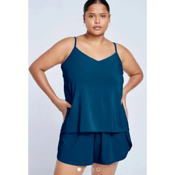 Universal Standard Pajama Set Cami Shorts Mauve Size 34 36 Lounge Sleep At Home - Picture 10 of 11